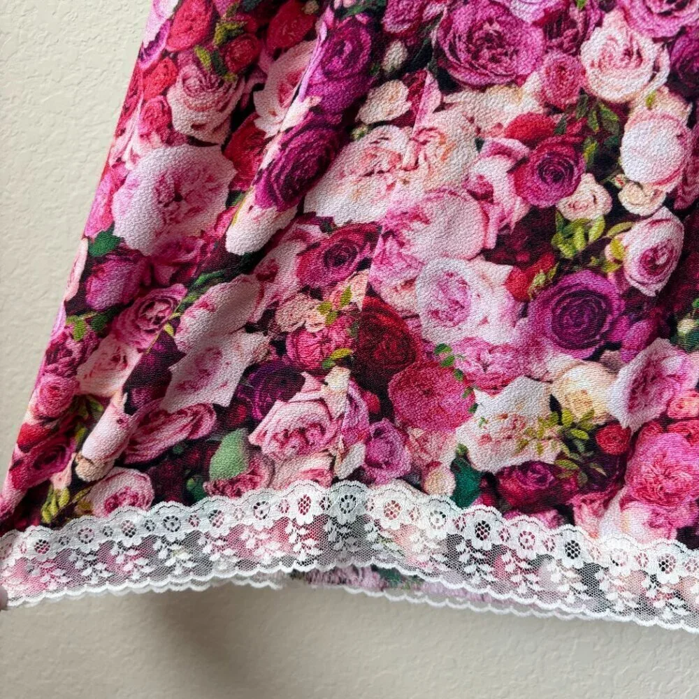 Kate Spade New York Rose Print Tie Back Dress